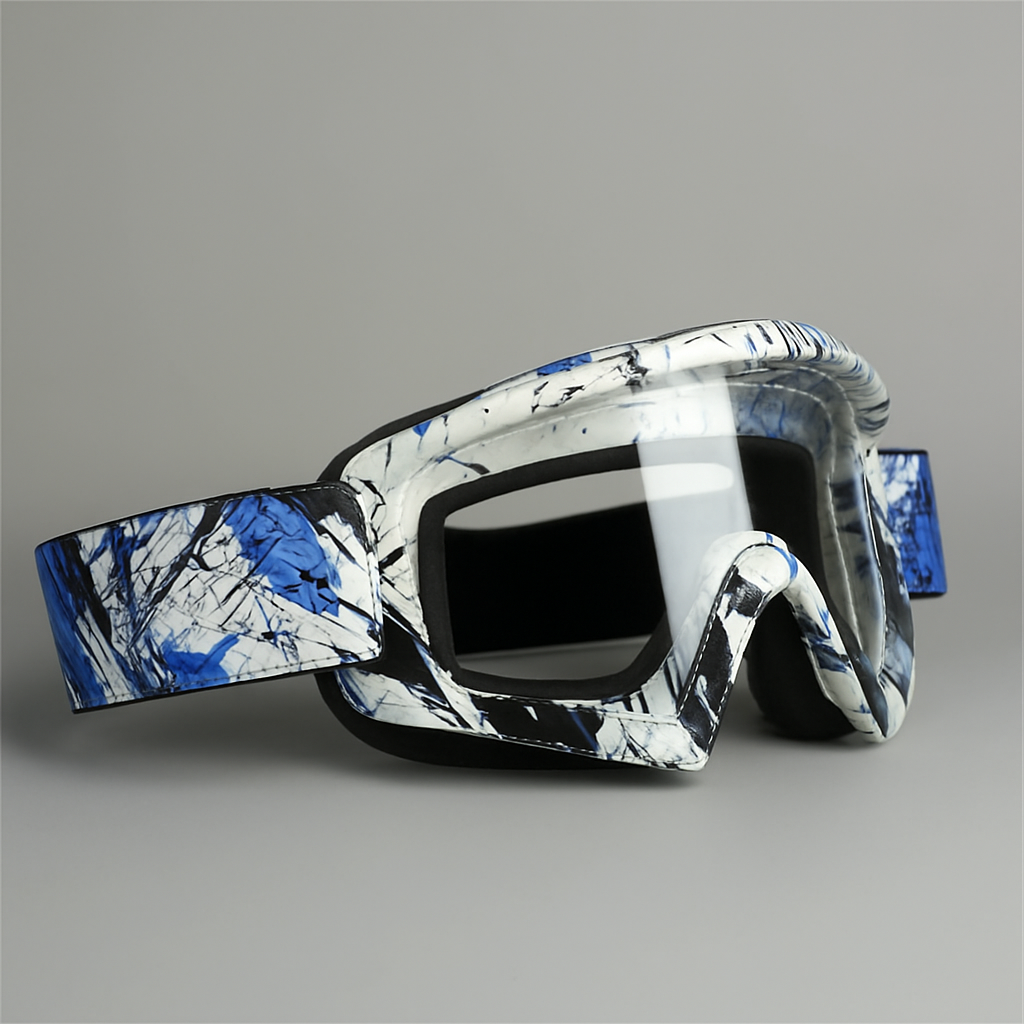 Lunettes Motocross Vintage – Vision Nocturne, Protection Sécurité