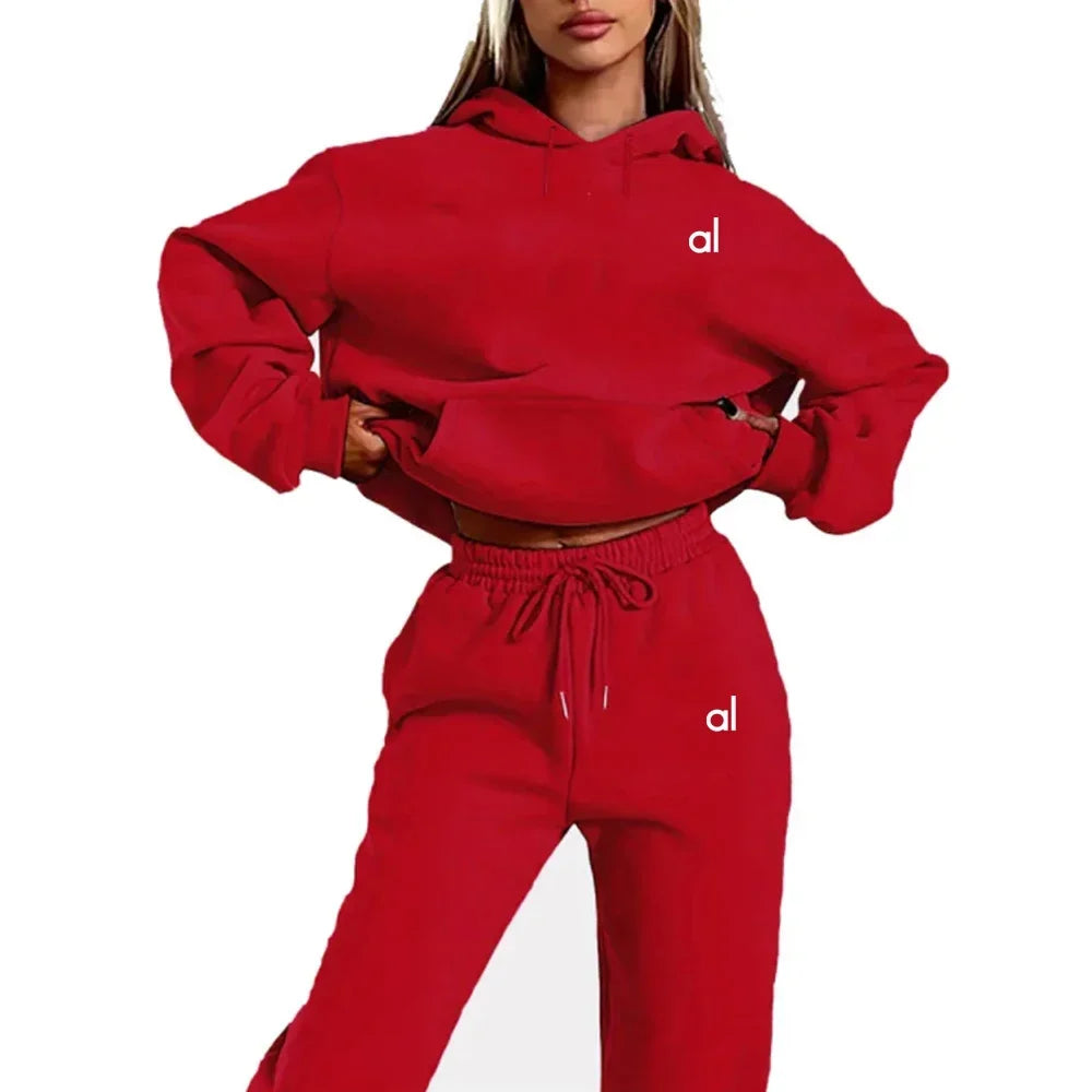 Ensemble Femme 2 Pièces – Sweat à Capuche + Jogging – Confort & Style pour Fitness & Détente