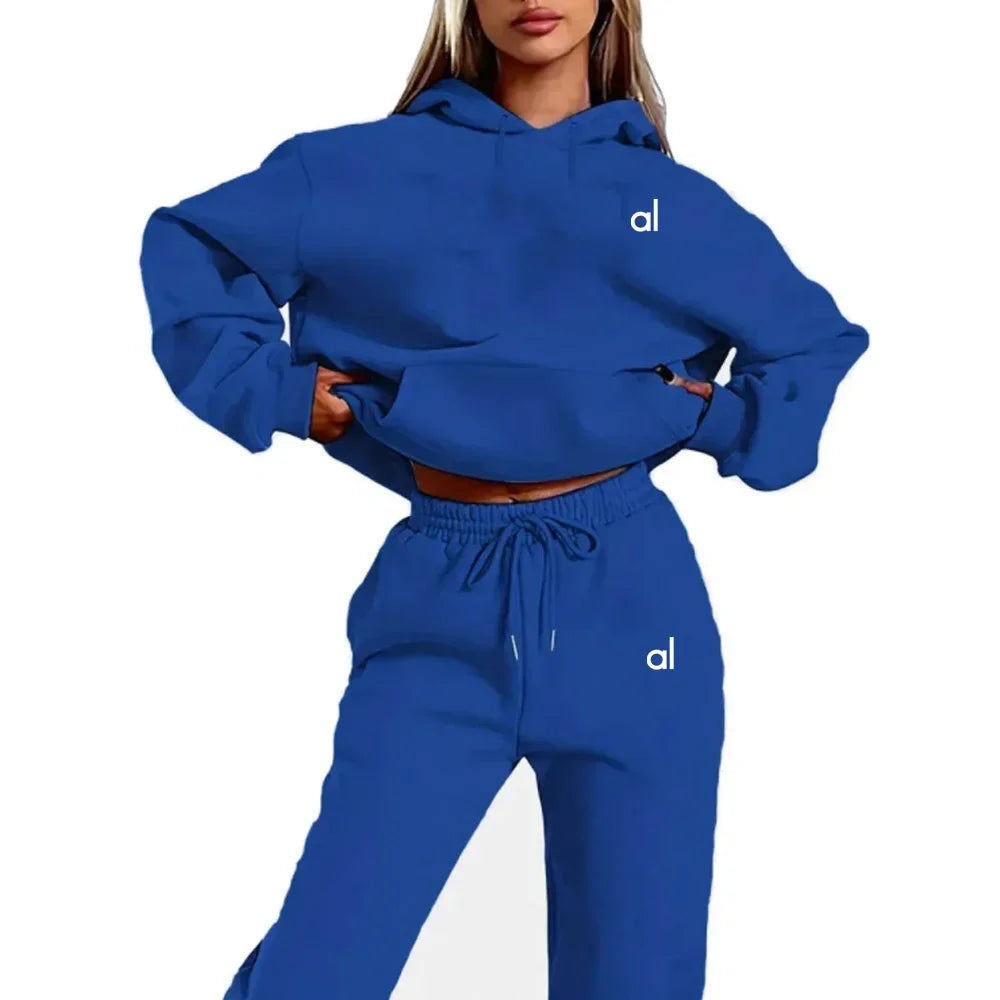 Ensemble Femme 2 Pièces – Sweat à Capuche + Jogging – Confort & Style pour Fitness & Détente