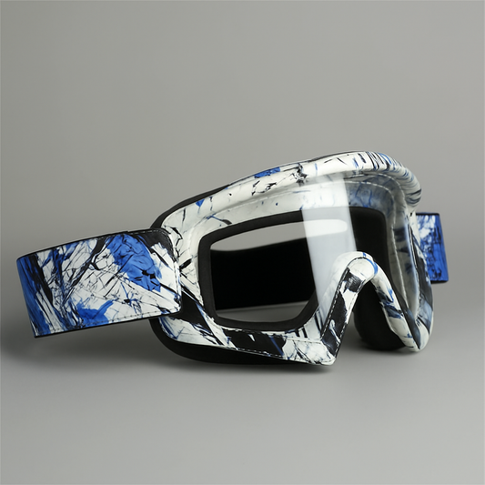 Lunettes Motocross Vintage – Vision Nocturne, Protection Sécurité