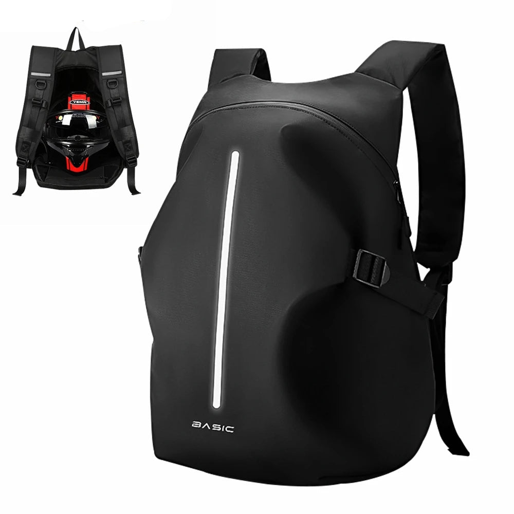 Sac à Dos Moto Étanche Multi-Usages – Sac Casque, Ordinateur, Ceinture Jambe, Réfléchissant Nuit, Voyage Outdoor