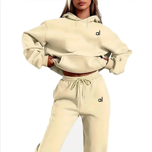 Ensemble Femme 2 Pièces – Sweat à Capuche + Jogging – Confort & Style pour Fitness & Détente